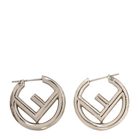 fendi hoops silver